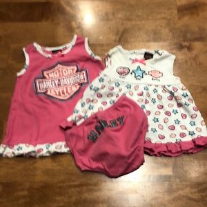 Harley Davidson dresses and diaper cover